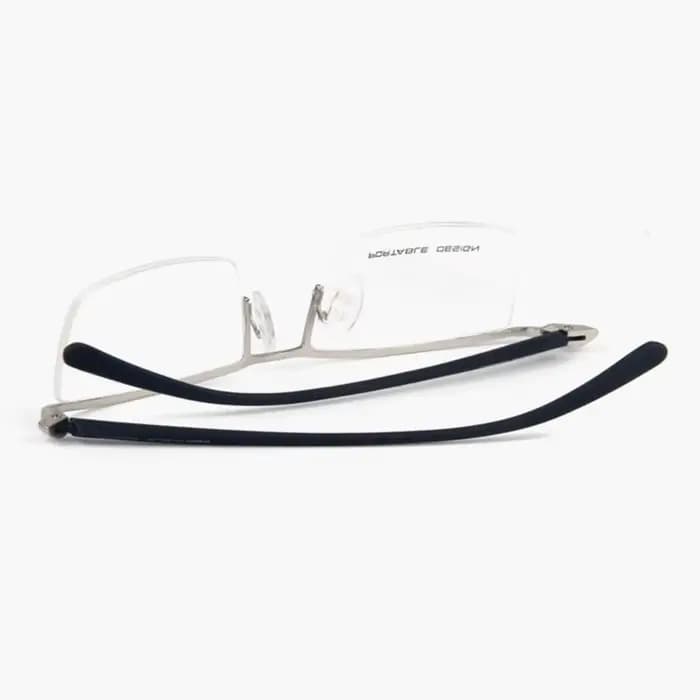 BETSION – lunettes en alliage de titane pour hommes et femmes, monture demi-bord, verres de Prescrip