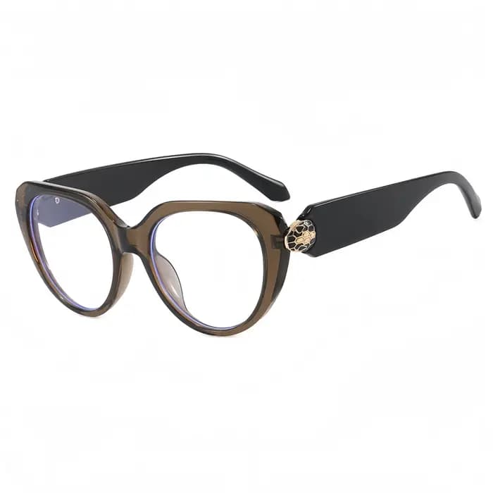 Montures de lunettes décoratives œil-de-chat à tête de serpent tendance pour femmes, lunettes anti-l