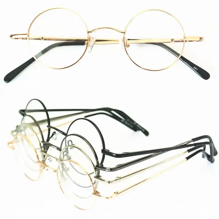 Petites montures de lunettes rondes vintage des années 60, lunettes RX, lunettes avec lentilles tran