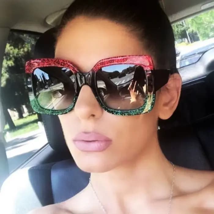 Respzed-Lunettes de soleil carrées pour femmes, verres transparents, trois couleurs, grand cadre, fê