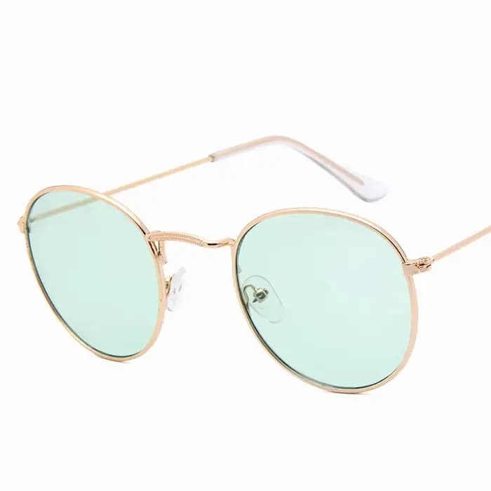 Lunettes de soleil miroir vintage pour hommes et femmes, lunettes de soleil rétro avec monture en mé