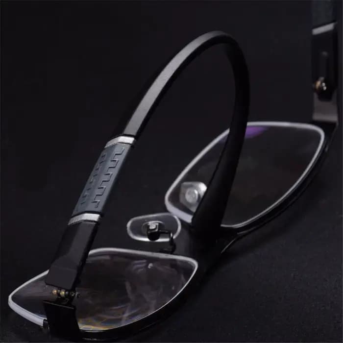 Lunettes de lecture anti-lumière bleue en métal pour hommes, lunettes myopes, lunettes d'affaires, d