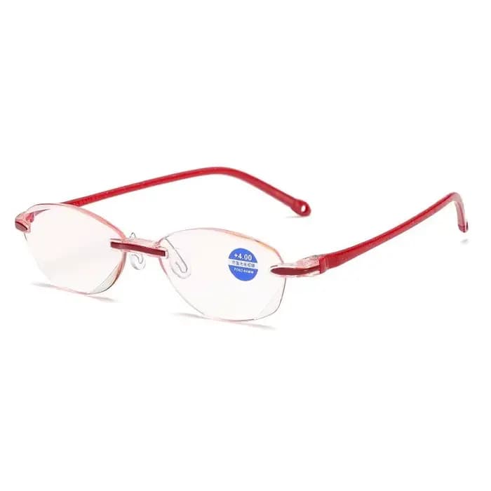 Lunettes de lecture carrées sans monture anti-lumière bleue 2025 pour femmes et hommes, anti-fatigue