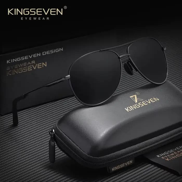 KINGSEVEN – lunettes de soleil polarisées de qualité, style pilote, UV400, monture en alliage, pour 