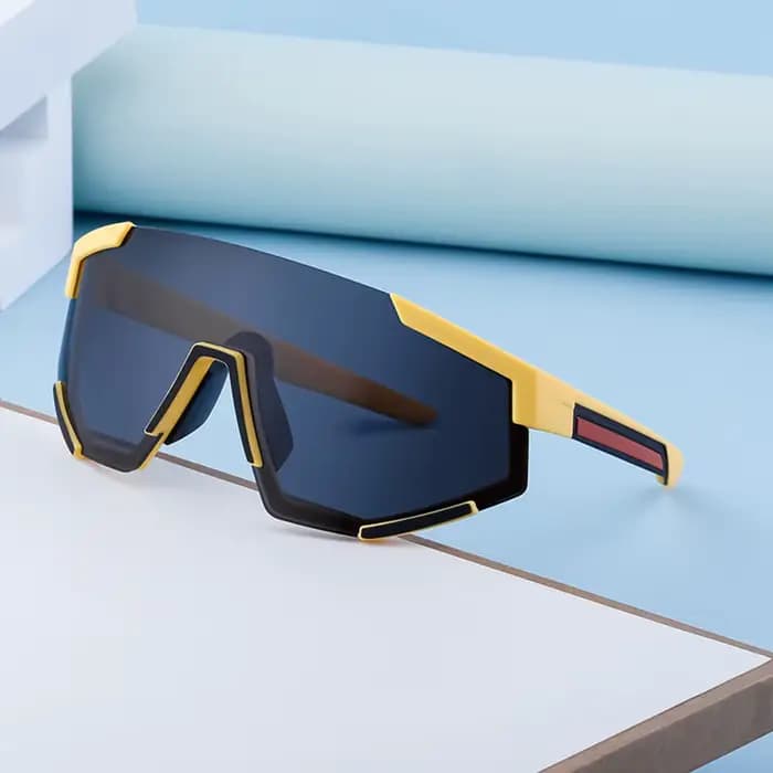 Lunettes de soleil une pièce respirantes pour hommes et femmes, cyclisme en plein air, bouclier coup