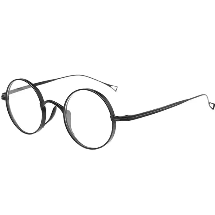 YIMARUILI Ultra-léger pur titane large bord rétro rond monture de lunettes myopie Prescription lunet