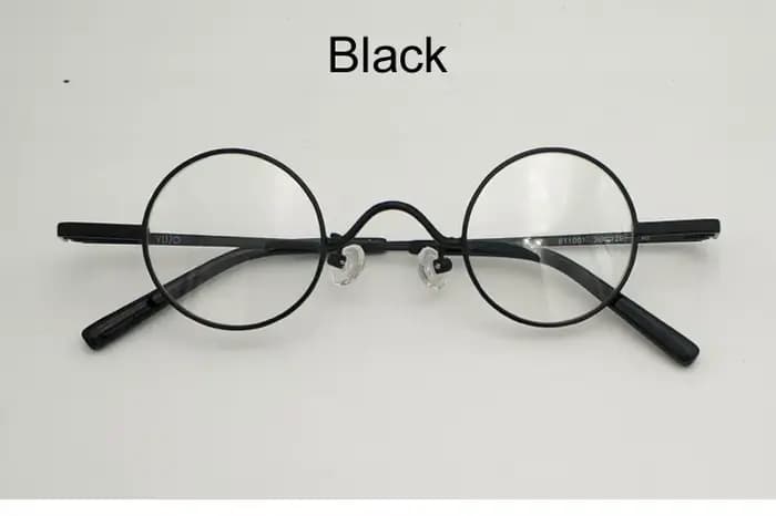 Lunettes rondes John Lennon pour hommes et femmes, petites lentilles rondes or argent noir, lunettes