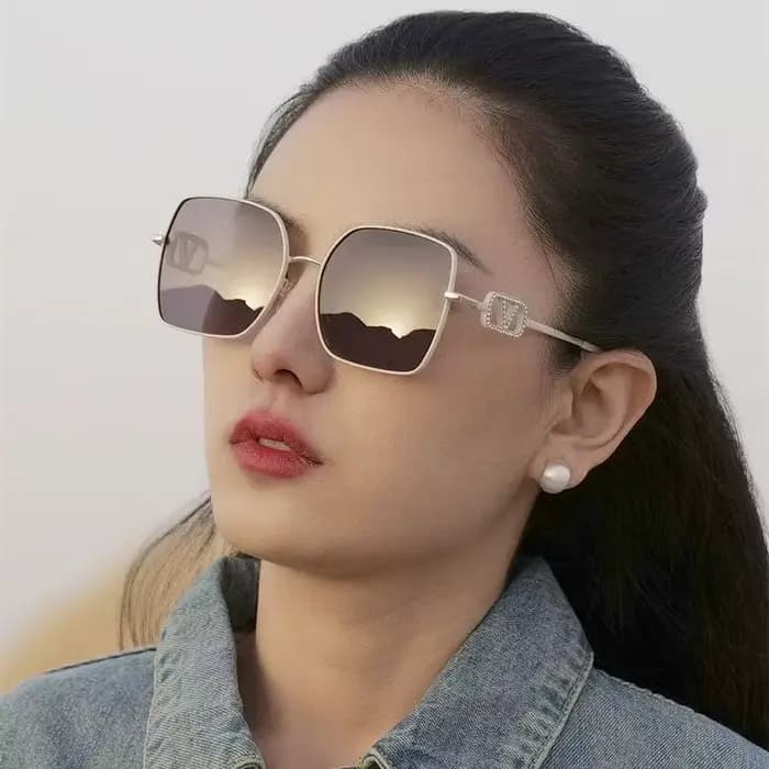 2025 nouvelle mode métal carré lunettes De soleil polarisées femmes luxe diamant UV400 lunettes De s