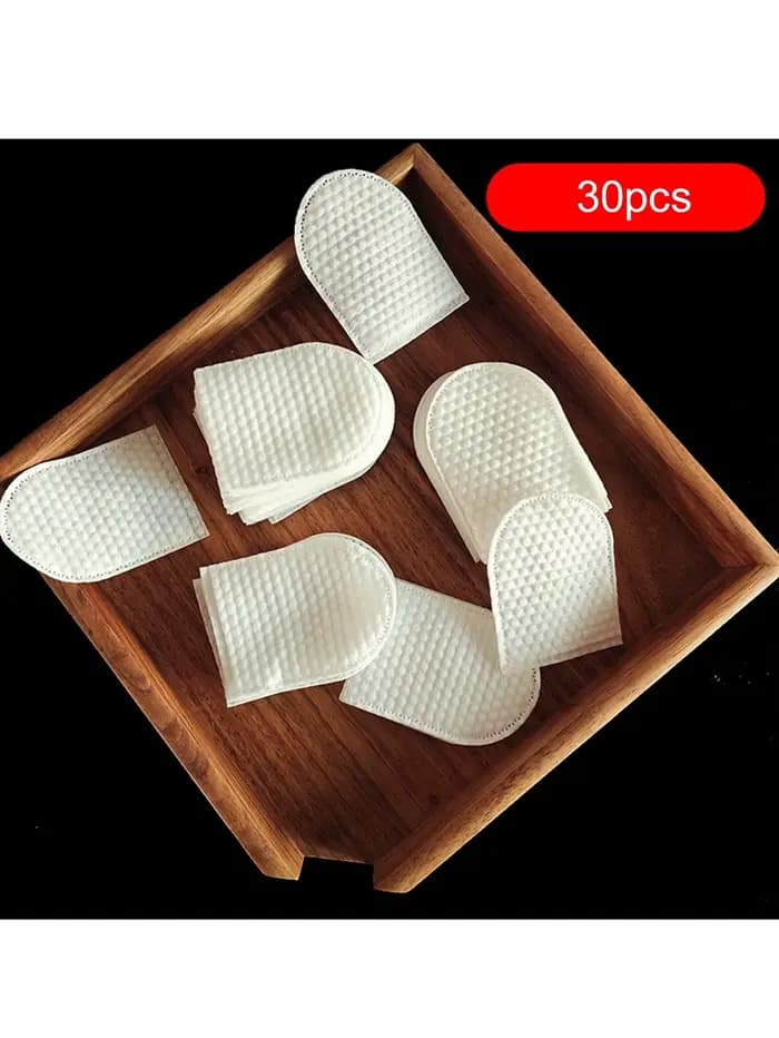 30 pièces/50 pièces/100 pièces tampons démaquillants jetables de Type lit de doigt tissu Non tissé e