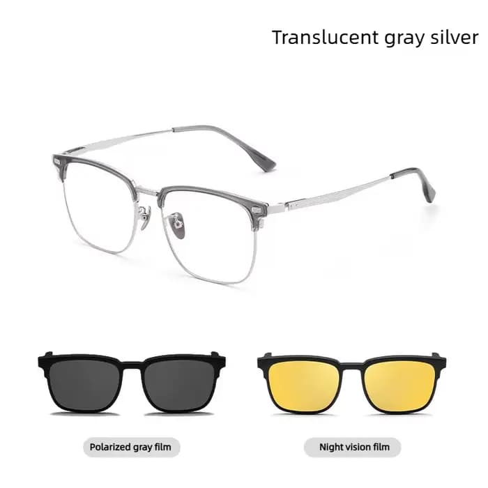 Nouvelles lunettes de soleil polarisées magnétiques polyvalentes pour hommes, lunettes de vision noc