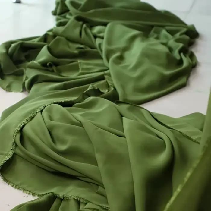 Tissu en mousseline de soie vert avocat Olive, Georgette drapée pour jupe, chemise, robe, décoration