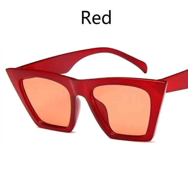 Lunettes de soleil œil de chat pour femmes, unisexe, surdimensionnées, monture carrée rétro, lunette