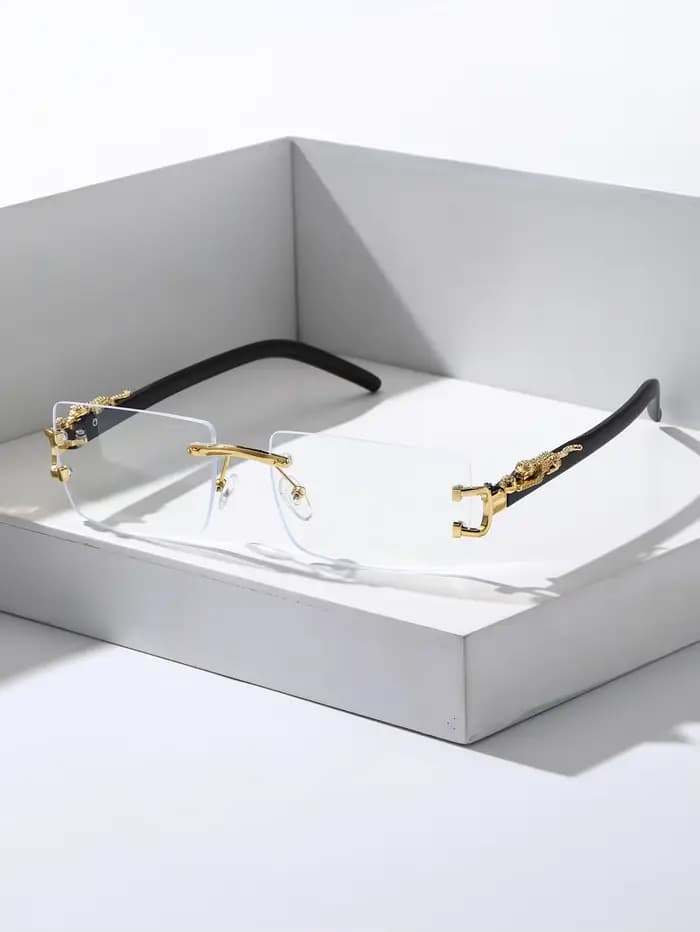 1/2 paires de lunettes de soleil rectangulaires sans monture, tendance et personnalisées, pour la vi