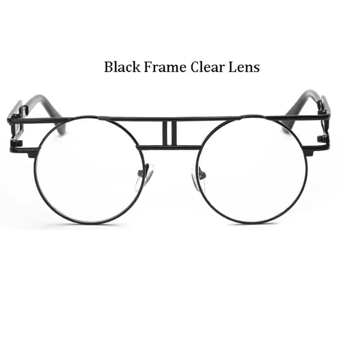 ALOZ MICC-Monture de lunettes rondes pour femmes, monture en métal, lentille transparente, créateur 