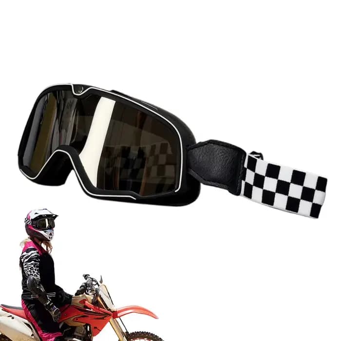 Lunettes de Soleil Rétro Anti-Poussière et Coupe-Vent pour Moto, Dirt Bike, Extérieur