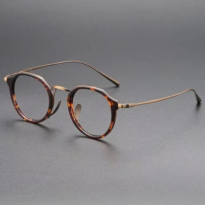 Montures de lunettes en titane et acétate, style rétro rond irrégulier, pour hommes et femmes, lunet