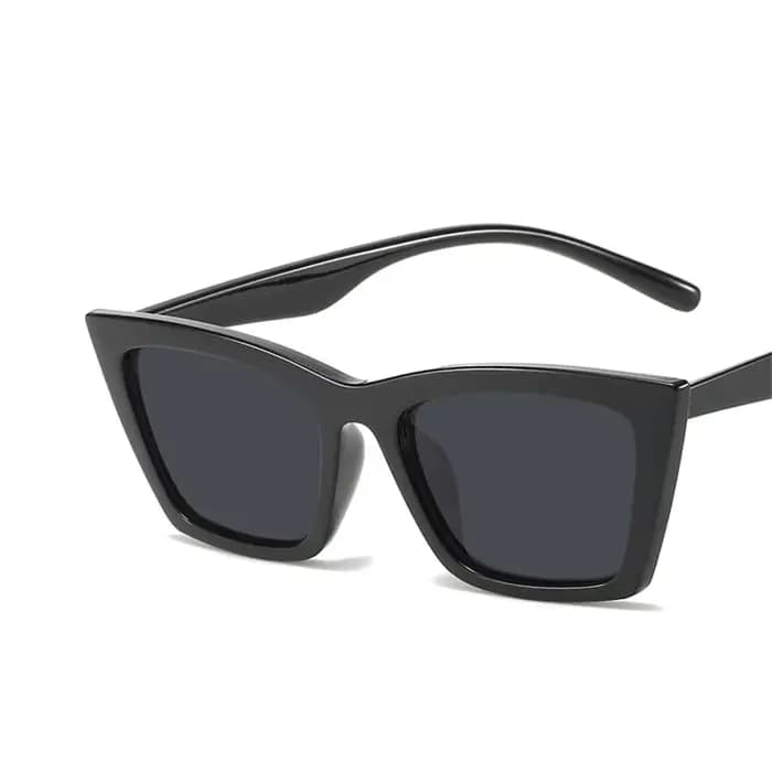 Lunettes de soleil œil de chat vintage INS pour femme, monture carrée petite, de marque, style rétro