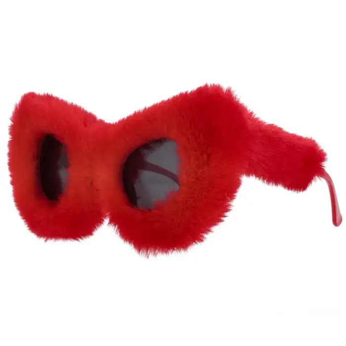 Lunettes de soleil ChimCat Eye pour femmes, Punk, Fourrure douce, Lunettes de soleil en velours, Lun