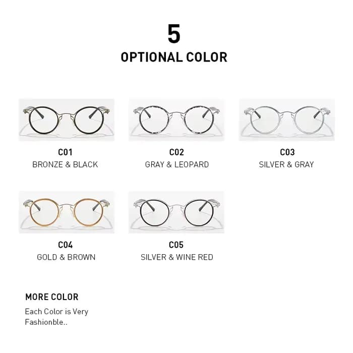 MERRYS DESIGN rétro rond Steampunk lunettes cadre hommes femmes luxe alliage de titane lunettes myop
