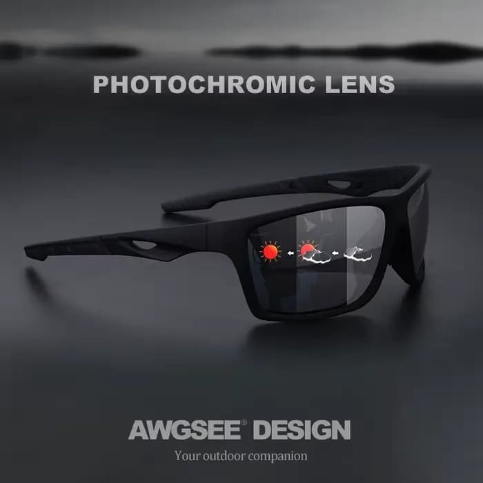 Lunettes de sport polarisées vintage, verres photochromiques, monture PC et lentille AC pour la cond