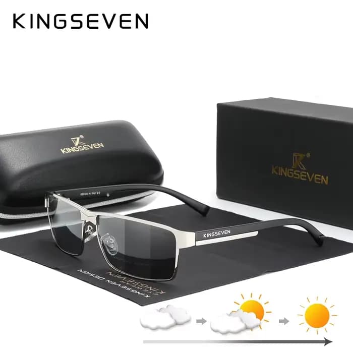 KINGSEVEN nouvelles lunettes de soleil photochromiques hommes caméléon polarisées pilote lunettes de