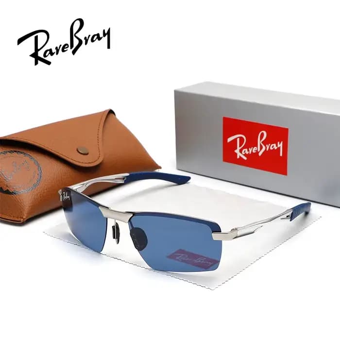 RareBray mode aluminium sans monture Sport de plein air lunettes de soleil hommes polarisées Anti-UV