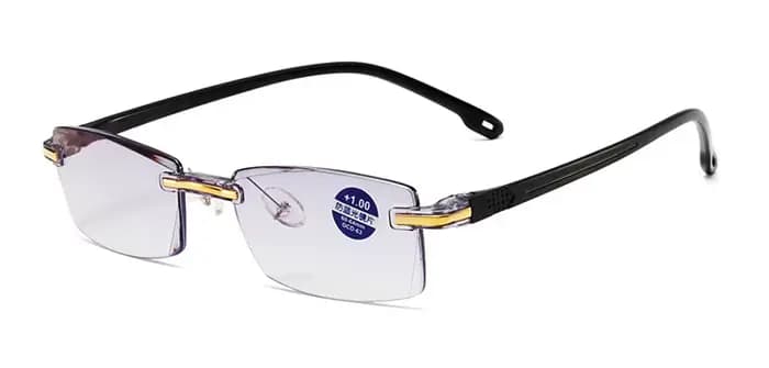 Lunettes de lecture carrées sans cadre pour hommes et femmes, Anti-lumière bleue, pour ordinateur, v