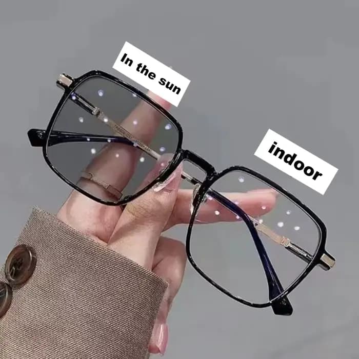 KLASSNUM femmes Transparent Anti lumière bleue lunettes photochromiques grand cadre ordinateur lunet