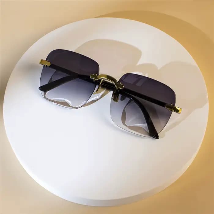 4 pièces lunettes de soleil carrées sans monture femmes marque de luxe concepteur été lunettes rouge