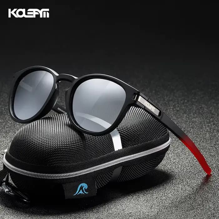 KDEAM skateboard élégant lunettes de soleil polarisées hommes Flexible TR90 cadre trou de serrure po