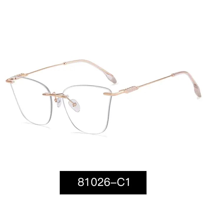Lunettes œil de chat vintage pour femmes, monture en métal, verres transparents, blocage de la lumiè