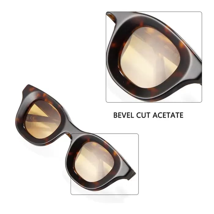 Rhud – lunettes de soleil en acétate pour femmes et hommes, nuances rondes surdimensionnées, Style H