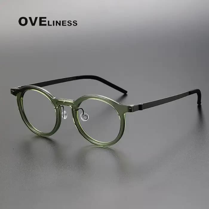 Lunettes de vue en titane et acétate pour hommes et femmes, Design japonais, Vintage, rétro, gravure