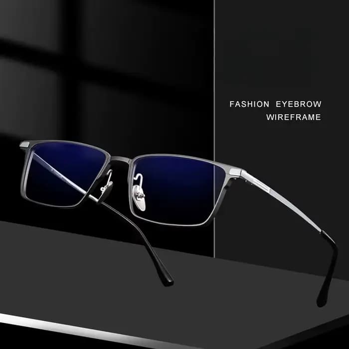 FIRADA mode lunettes confortables Vintage carré pur titane lunettes affaires Prescription lunettes c