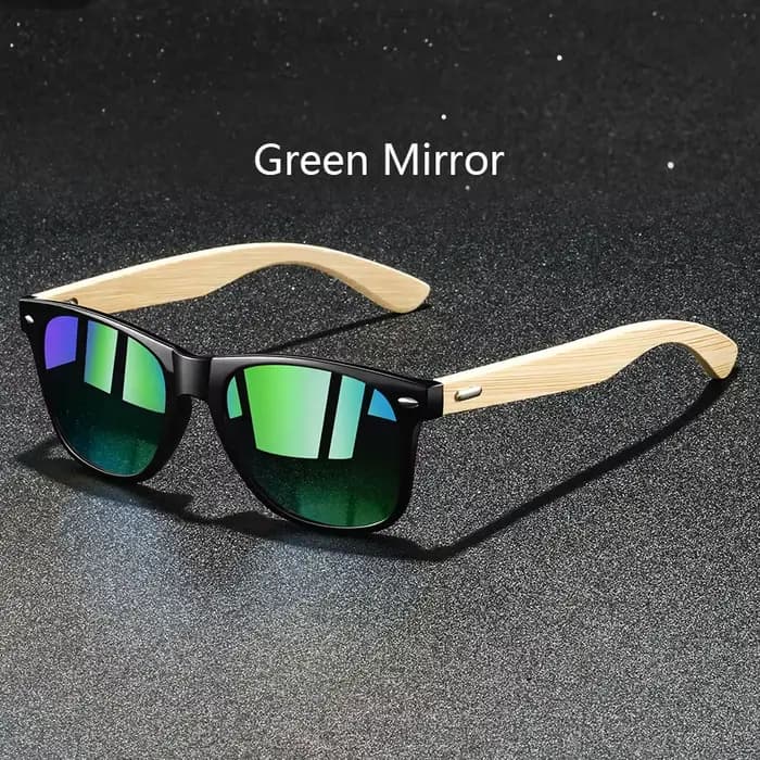 Lunettes de soleil carrées en bois de bambou vintage pour hommes et femmes, idéales pour la conduite