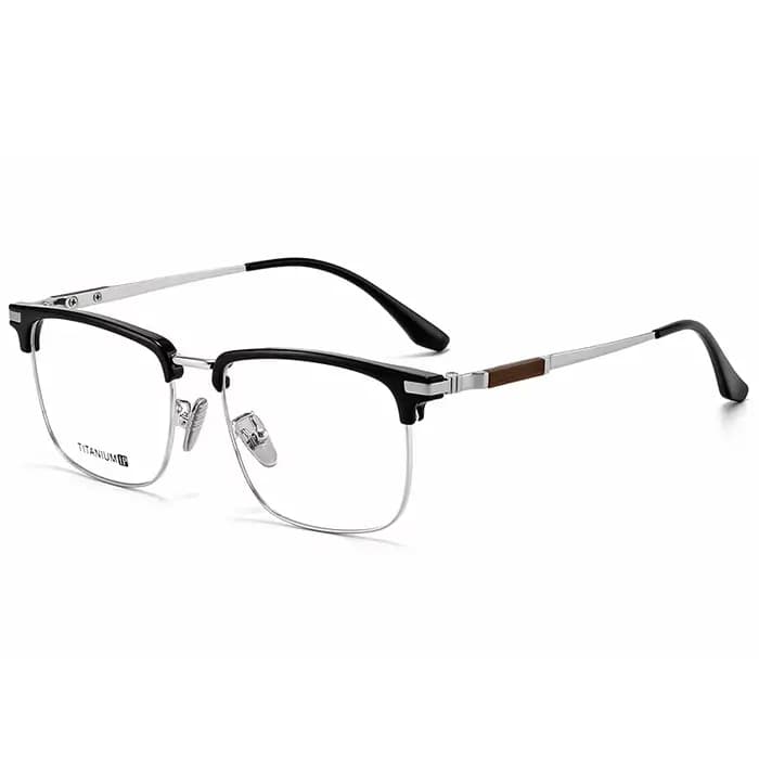 YIMARUILI mode affaires de luxe en bois TR90 lunettes rétro carré pur titane optique lunettes de Pre