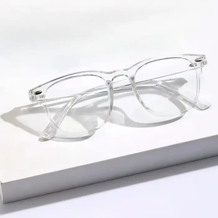 Lunettes transparentes à monture carrée en plastique, tendance, Anti-lumière bleue, accessoires pour
