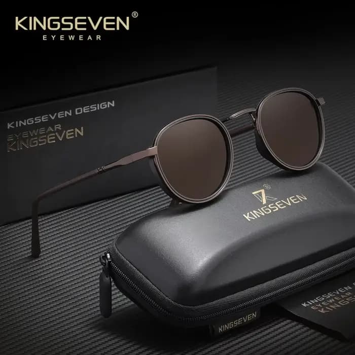 KINGSEVEN Vintage lunettes de soleil conduite en plein air cadre rond hommes femmes lunettes de prot