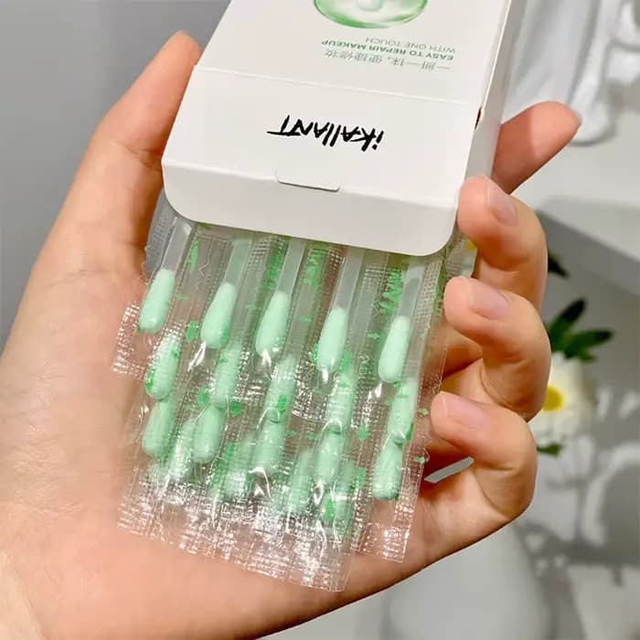 25 pièces/boîte coton-tige démaquillant bâton visage yeux lèvres maquillage détails nettoyage liquid