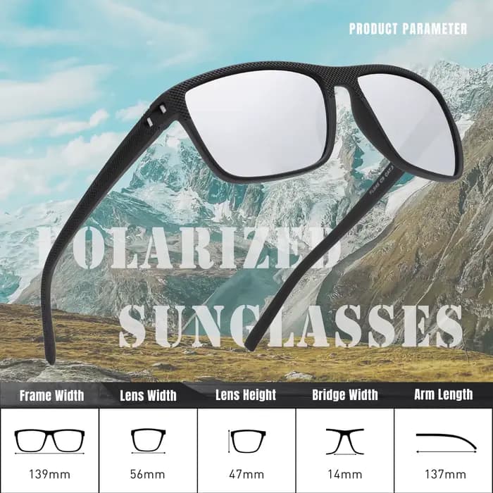 KINGSEVEN mode lunettes de soleil polarisées pour hommes UV400 lunettes rectangulaires pêche conduit