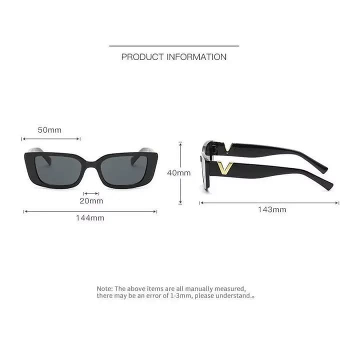 Lunettes de soleil rectangulaires rétro, lunettes de soleil à petite monture, marque WOarmacBrand De