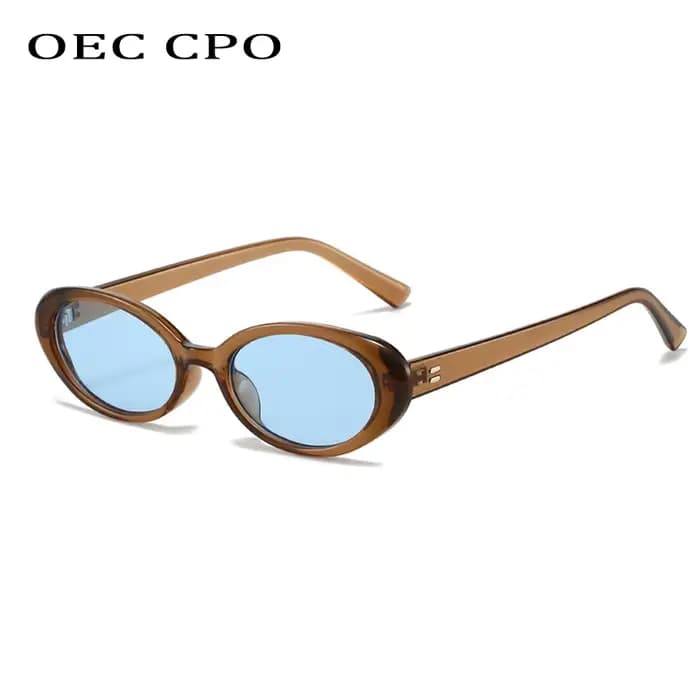Lunettes de soleil ovales rétro Vintage pour femmes et hommes, rondes de styliste, UV400, Style Punk