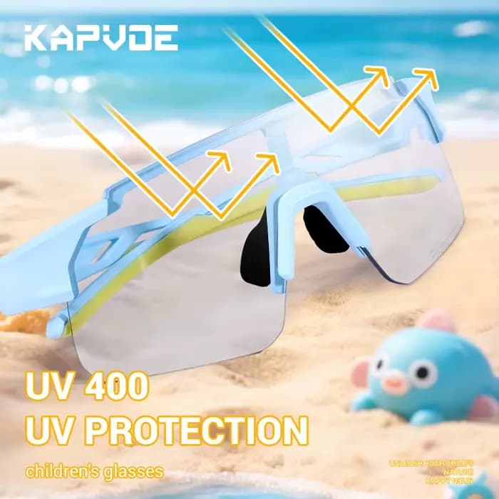 KAPOVE lunettes de soleil photochromiques enfants lunettes de Sport en plein air vtt garçons filles 