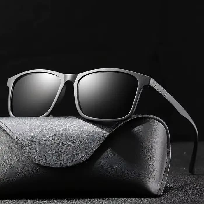 Lunettes de soleil de luxe pour hommes, monture carrée vintage ultra-légère, pour la conduite et la 