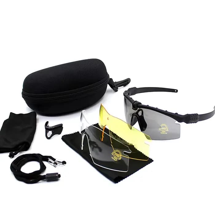 Lunettes tactiques d'extérieur, lunettes de protection UV400, lunettes de sécurité pour le tir à l'a