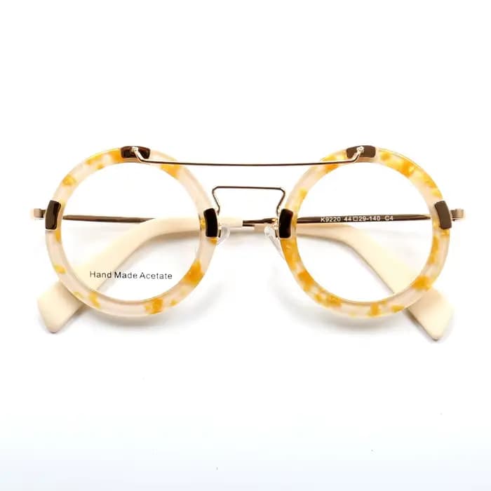 Rétro femmes lunettes rondes cadre hommes lunettes optiques montures surdimensionné lunettes de Pres