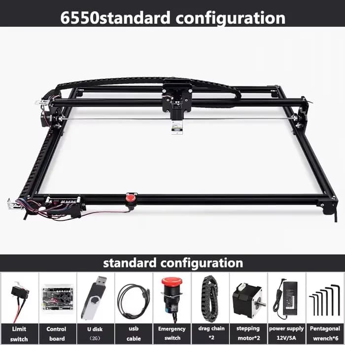 Nouvelle Machine de gravure Laser coupe fraisage bois graveur outil zone de travail 650*500mm assemb