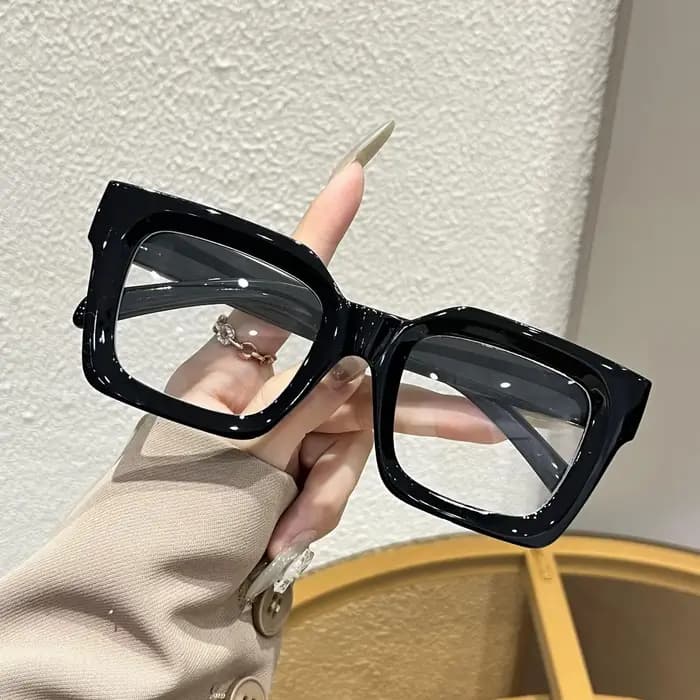 Lunettes rectangulaires à grande monture, tendance et à la mode, décontractées, simples et élégantes