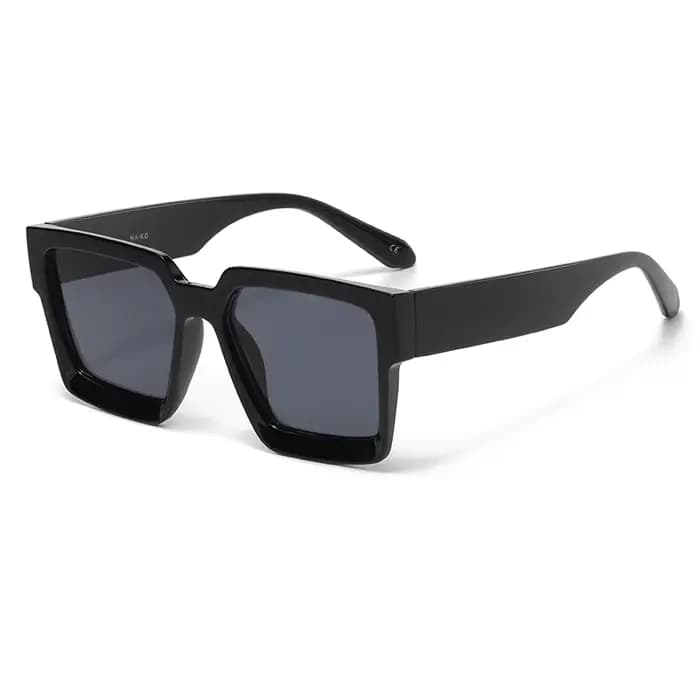 Mode Vintage carré lunettes de soleil hommes femmes rétro marque noir