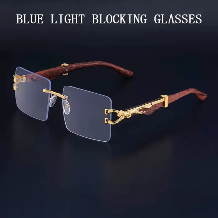 Lunettes De soleil carrées sans bords en bois pour hommes et femmes